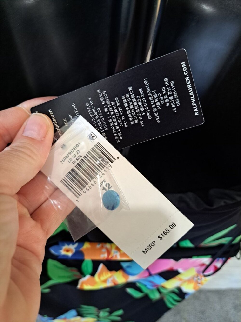 New Ralph Lauren Halter Dress Size12 Womens Black Floral Jersey Tags Vacation - Picture 6 of 14